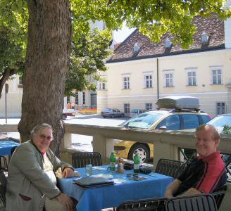 After a very pleasant drive through Baden and a visit to historic Mayerling, we stop for some refreshments during our visit to Heiligenkreuz (Holy Cross) Abbey.
