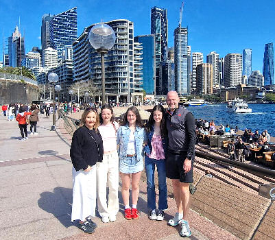 Cathal's family at Opera House